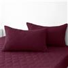 Ystyle Federe Cuscino Letto Impermeabili 50x80cm (Set di 2), Federe Copricuscini Letto Antigraffio, Federa da Cuscino Antiacaro, Chiusura a Busta, Ipoallergico Lavabili Resistenti, Borgogna