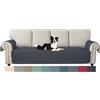 Ystyle Copridivano 4 Posti con Braccioli per Animali, Grigio Scuro | Universale Copri Divano Senza Schienale, Natalizio Copridivani Antigraffio per Animali Domestici, Sofa Cover Antimacchia