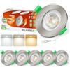 ALUSSO LIGHTING Faretti LED da Incasso per Cartongesso, 6W 540LM Dimmerabili, 3CCT 3000K 4000K 6500K, Nichel Faretto led incasso IP44, Diametro Foro Ø68-75mm, AC 220-240V, Set di 6