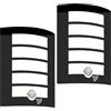 HiBay Set di 2 E27 lampade a parete da esterno con sensore di movimento IP44 lampada a parete angolare nero opaco in acciaio inox ABS lampade a parete da esterno per casa balcone (senza lampadine)