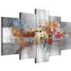 murando - Quadri Moderni Camera da Letto Matrimoniale, Astratto, 200x100 cm | Chiodi Inclusi, 5 Pezzi, Quadro Moderno, Canvas con Struttura, Componibili, Resistenti Allo Sbiadimento, Produzione Europea