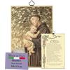 F.LLI BONELLA FRATELLI BONELLA - Quadro Sant'Antonio e Preghiera Dedicata in Italiano - Quadro Legno in MDF di Pioppo Camera Da Letto 8 mm x 10 cm x 15 cm - Made in Italy