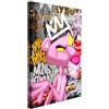 AREDE Quadrо su Tela - Stampa d'Arte Moderna | La pantera dei graffiti | 60 x 40 cm| Decorazione Parete per Soggiorno, Camera, Ufficio, Cucina | Idea Regalo Originale | Pronto da Appendere