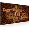 Runa Art Quadri Moderni Caffè Della Cucina Tela Non Tessuta Soggiorno Corridoio Con Iscrizione Marrone 036712a
