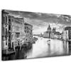 GP TONER Quadro su tela Venezia bianco e nero 100X60 cm