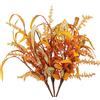 CEWUDA 3 Pz Fiori Artificiali per Decorazioni Autunnali Fiori Finti da Interno ed Esterno Arancione Foglia d'Acero Bouquet Fiori Finti di Seta Mazzo per Casa Nozze Festa Tavolo Centrotavola Cimitero