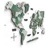 Giallobus - Planisfero in Legno - Mappa del Mondo 3D - Legno MDF - 161L x 94l cm - 14 - Forest OVERLAY - Decorazione Parete - Legno MDF Multilivello - Soggiorno Ufficio Camera
