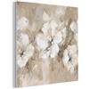 MuchoWow© Pannello Feltro Camera Letto Arredo Soggiorno Parete Moderna | 50x50 cm - Cornice Casa Elegante Fiori - Acquerello - Beige - Arte