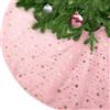 KONVINIT Gonna Albero Natale Tappeto Copri Base per Decorazioni Natalizie | rosa Peluche copri base albero natale Gonna albero di natale tappeto albero di natale gonna albero copri piedistallo albero