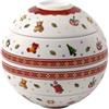 Villeroy & Boch - Toy's Delight La Petite Boule Rosso, Lavabile in Lavastoviglie, Set di Stoviglie, Piatti, Set, Servizio, Servizio Piatti 2 Persone, Natale, Porcellana Premium