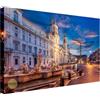 Wallazz Quadro su Tela Lazio - Quadri Moderni Soggiorno - Roma, Colosseo, Trastevere, Ponte Milvio - Stampa su Tela - Quadro Moderno Soggiorno 50x100cm