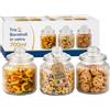 AKITAInk Set 3 Barattoli in Vetro 700 ml con Tappo in Vetro, Contenitori Cucina per Pasta, Biscotti, Spezie e Conservazione Alimenti