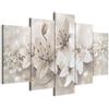 B&D XXL - Quadri Moderni per Soggiorno Grandi, Fiori Giglio, 200x100 cm | Chiodi e Ganci Inclusi, 5 Pezzi, Quadro Moderno per Camera da Letto, Canvas con Struttura, Produzione EU, Floreale Elegante