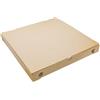GRADISCO - Scatola per Pizza in Cartone Naturale Colore Avana. Misure 33x33 Altezza 3,5cm. Cartoncino Resistente antitaglio Contenitore per Alimenti Caldi. Confezione da 100pezzi