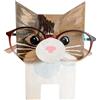 WAZUBC Supporto per Occhiali in Legno a Forma di Animale, Creativo e Originale Espositore per Occhiali da Sole per Casa, Ufficio, Scrivania, Decorazione (gatto)