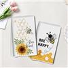Generic 2 pezzi di strofinacci da cucina con api e girasoli 35,6x61 cm, strofinacci decorativi in microfibra assorbenti, strofinacci a nido d'ape per cucina, casa, bagno, regali con api