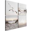 murando - Set di Quadri Moderni per Soggiorno, Gabbiani Mare Spiaggia 60x60 | (4 pz. 30x30 cm ognuno), Quadro Moderno, Pannelli Decorativi per Pareti, Decorazione da Parete, Resistenti Allo Sbiadimento
