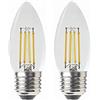 ANTYX Lampadina LED 12V E26/E27 Bianco Caldo 2700K - 4W C35 Lampadina LED a filamento Edison Sistema di batterie a Bassa Tensione RV Marine Boat Illuminazione Treno Solare (Confezione da 2)