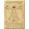 LABORATORIO 102 Quadro su Tela Leonardo Da Vinci Uomo Vitruviano (140x100 cm) Corpo Umano - Stampa Artistica da Parete con Telaio Classic 2 cm Legno Abete - Quadro Moderno Pronto da Appendere
