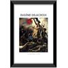 LABORATORIO 102 Quadro Eugène Delacroix La Libertà Che Guida Il Popolo (20x30 cm) Arte Contemporanea - Stampa Fotografica da Parete con Cornice inclusa - Poster Moderno Pronto da Appendere
