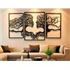 VAILLA Albero della Vita da Parete Quadri Moderni - Legno 3D Casa XXL Arte | Legno MDF 6 mm, Tagliato al Laser, Albero della Vita, 5 Misure, Nero Argento Oro, personalizzabile, Soggiorno Cucina