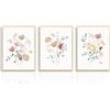Dazzlewall Acquerello Fiore Parete Decor Poster Minimalista Botanico Parete Poster per Camera da letto Soggiorno Decor 12x16 in Non incorniciato Set di 3