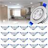 YRHome Faretto da incasso a LED 230V Piatto Lampada da incasso Set da 20 pezzi 3W Lampada da bagno Faretto da incasso Alluminio Mini Faretto da soffitto per soggiorno, camera da letto e cucina 20x3W