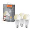 LEDVANCE Lampada LED intelligente con tecnologia WiFi, E27-base ottica opaca,Bianco caldo (2700K), 1055 Lumen, sostituzione delle lampade 75W, dimmerabile intelligente, 3-Confezione