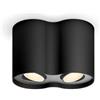 Philips Hue Pillar, Faretto Smart LED, 2 luci, Nero | Lampada GU10, Regolabile, 16 milioni di colori, Smart Home, Compatibile con Alexa e Google Home