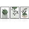 Dazzlewall Stampe da Parete Boho Verde Salvia, Poster su Tela Botanico Geometrico Astratto Minimalista, Decorazione da Parete Soggiorno Camera da Letto Moderna 30x40 cm Senza Cornice, Set di 3