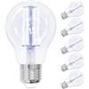 ANTELA Lampadine Filamento LED E27 7W 806LM | equivalenti a 60W, 6500K Colore Bianco Freddo, Non Dimmerabile, Pacco da 6 Pezzi