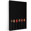 MuchoWow© Quadri Moderni Camera Da Letto Foto Quadro Con Cornice | 80x120 cm - Decorazioni Parete Soggiorno Stampa Su Tela Moderna Casa Salotto PosterCucchiai - Spezie - Nero - Rustico
