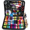 Generic Marcoon - Kit da cucito con custodia in poliuretano, kit di aghi e fili Marcoon, con accessori per cucito e accessori per bambini, adulti, principianti, casa, viaggi, emergenza, con forbici, metro a