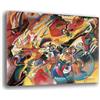 Printerland Quadro Moderno Soggiorno stile KANDINSKY Quadri moderni Astratti da Parete XXL grande Stampa su tela Canvas Decorazione Murale muro Arredo Camera da letto Cucina (16, 70x100 cm)
