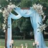 YNNHUDEEP Drappeggio Di Arco Di Nozze, Tessuto In Tulle 3mx160cm, Azzurro Organza | Tessuto Drappeggiato per Arco Nuziale, Tessuto di Tulle Chiffon, Adatto per Matrimoni, Cerimonie, Feste, Decorazioni Sceniche