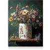 Dazzlewall Poster Vintage Fiori Selvatici, Stampa su Tela Floreale Colorata Malinconica per Bagno Toilette 30×40 cm Senza Cornice
