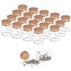 PH PandaHall 20pz 20ml Bottiglie di Vetro con Tappo di Sughero Mini Bottiglie di Vetro, Piccole Bottiglies Decorative per Matrimonio Conservare Piccoli Oggetti Bottiglies dei Desideri
