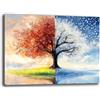 Printerland Quadro Moderno ALBERO della VITA Colori Astratto Quadri moderni soggiorno da Parete grande XXL Stampa su tela Canvas Decorazione Murale muro Arredo Camera da letto Cucina (14, 70x100 cm)