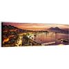 Wallazz Quadro su Tela Campania - Quadri Moderni Soggiorno - Napoli, Salerno, Caserta, Amalfi, Sorrento, Capri - Stampa su Tela - Quadro Moderno Soggiorno 40x125 cm