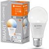 LEDVANCE Lampada LED SMART+ WIFI, smerigliata, 9W, 806lm, forma classica a goccia con E27, luce bianca regolabile, dimmerabile, app o controllo vocale, durata fino a 20.000HR, confezione da 4
