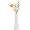 Bamboopack Vaso per boccioli in ceramica bianca alto con fiore conico piccolo vaso a stelo singolo vaso floreale decorativo per la casa centrotavola per fiori e ufficio, decorazione per la casa e matrimoni