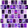 CY2SIDE 50P immagini estetiche viola per collage da parete, set di stampa per collage al neon, decorazione per camera da letto euforia per ragazze, stampe artistiche da parete per camera da letto, display