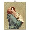 F.LLI BONELLA Fratelli Bonella | Quadro Sacro raffigurante la Madonna con bambino su legno MDF di pioppo 8mm con Mosaico in lamina dorata formato 18x24 cm | Made in Italy