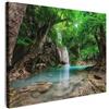 MuchoWow© Quadri Moderni Soggiorno su Tela Quadro Canvas Foto Dipinti | 70x50 cm - Camera da Letto Decorazioni Pareti Giungla - Cascata - Piante - Acqua - Natura