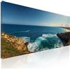 CheQuadro! Quadro paesaggio colorato per soggiorno, quadro mare XXL Spiaggia Selvaggia con Acque Limpide stampa su tela, intelaiato pronto da appendere seal2-150x60 cm