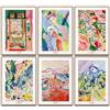 BLCKART Set di poster Henri Matisse - Decorazione da parete artistica, immagini classiche, decorazione per camera da letto, decorazione per soggiorno, dipinto per ufficio (6 x A4 | Senza cornice)