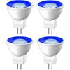 Generico eufeifeiegds Lampadina LED GU4 MR11 blu rosso verde 3W 12V Sostituisce 10W 20W 35W .0 Luce decorativa for esterni(Blu)
