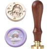 Ychostamp Timbro per ceralacca a forma di orso, stampo in ottone per inviti e buste a forma di bambino con stelle e nuvole