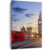 ARTTOR Moderno Quadro su Tela 50x70 cm Verticale Architettura Città - 3592 | Londra Autobus Quadro Decorativo Piccolo Soggiorno Camera da Letto Decorazione da Parete Arte da Parete ARTTOR