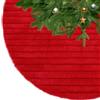 KONVINIT Gonna Albero Natale Tappeto Copri Base per Decorazioni Natalizie | rosso Peluche copri base albero natale Gonna albero di natale tappeto albero di natale gonna albero, copri piedistallo albero